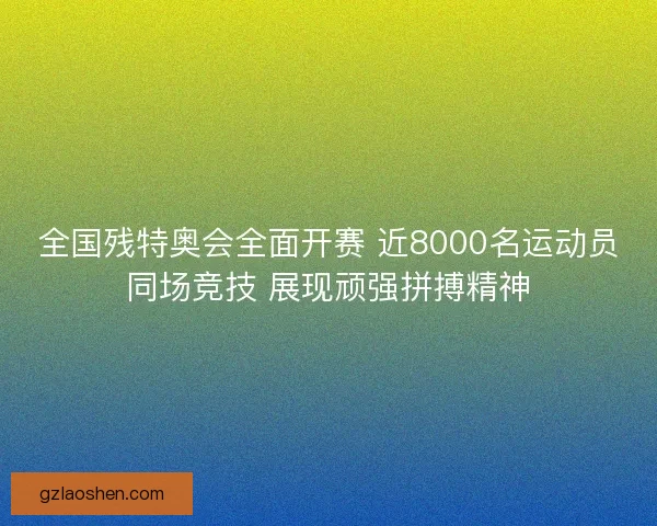 全国残特奥会全面开赛 近8000名运动员同场竞技 展现顽强拼搏精神