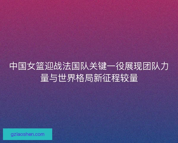 中国女篮迎战法国队关键一役展现团队力量与世界格局新征程较量